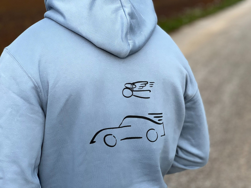 Ash Blue Angel Men Hoodie