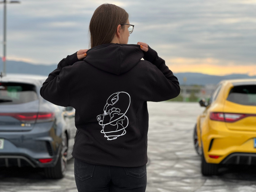 Black Heart Women Hoodie