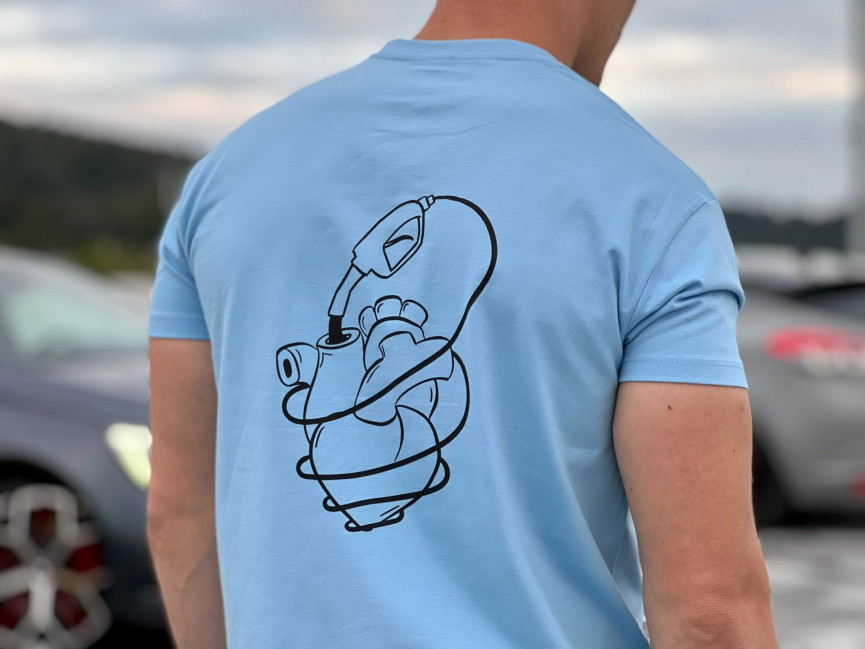 Blue Heart Men T-shirt