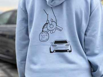 Ash Blue Dopamine Women Hoodie