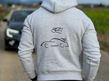 Grey Angel Men Hoodie