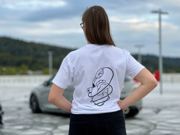 White Heart Women T-shirt